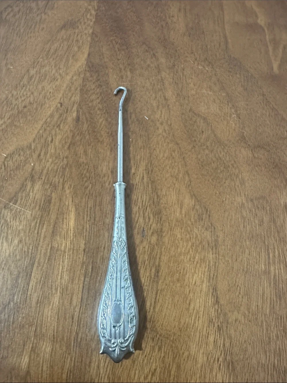 Vintage-Style Silver Buttonhook - Decorative Home Accent